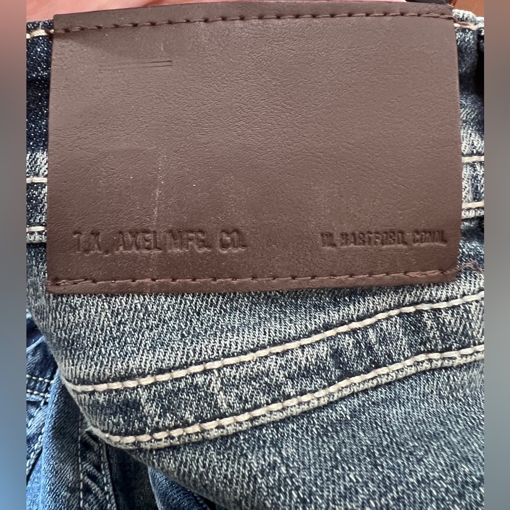 TK Axel Classic Slim Boot Cut Blue Denim Jeans - Picture 5 of 7